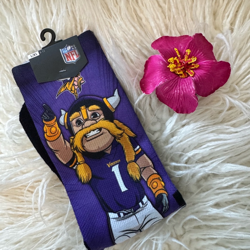 NFL Vikings Character Purple Socks Minnesota Vikings
